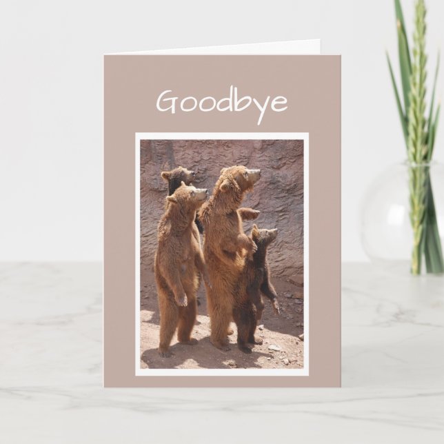 Good Bye and Good Luck from the Group of us Bears Card (Front)