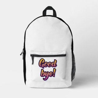 Good Bye Backpack