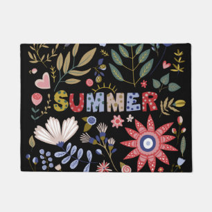 Good bye School, Hello Summer And Flowers Baby  Doormat