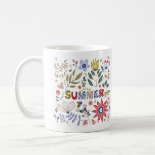 Good bye School, Hello Summer And Flowers Coffee Mug
