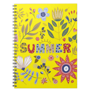 Good bye School, Hello Summer And Flowers Notebook