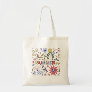 Good bye School, Hello Summer And Flowers Tote Bag