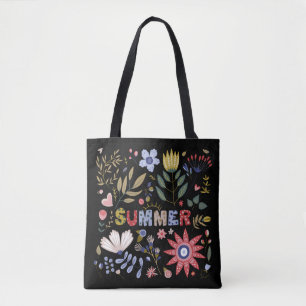 Good bye School, Hello Summer And Flowers Tote Bag