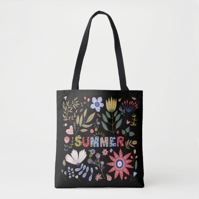 Good bye School, Hello Summer And Flowers  Tote Bag (Front)