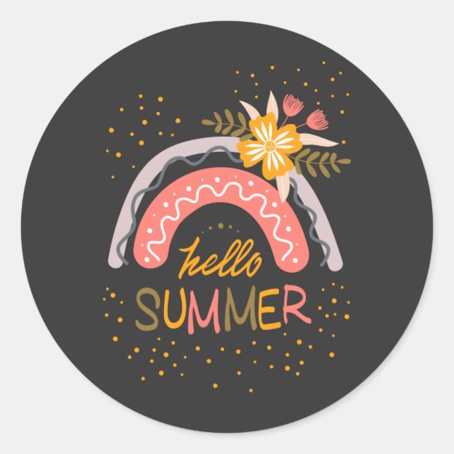 Good bye School, Hello Summer Vacation  Classic Round Sticker (Front)