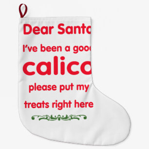 good calico large christmas stocking