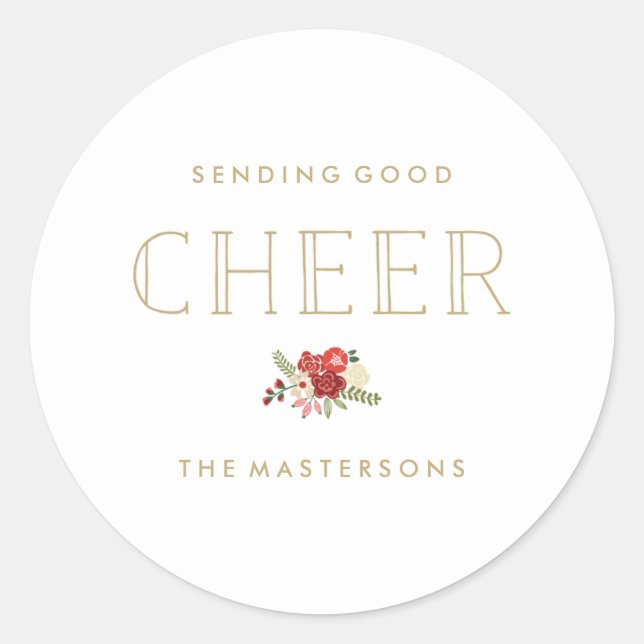 Good Cheer Classic Round Sticker (Front)