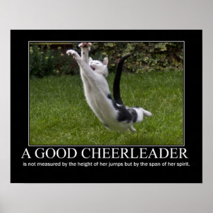 Good Cheerleader Cat Artwork Poster