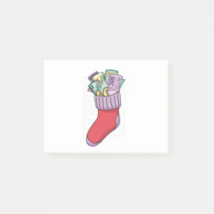 Good Christmas Money Socks Gift Post-it Notes