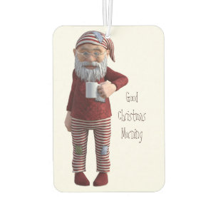 Good Christmas Morning Pajama Gnome Car Air Freshener