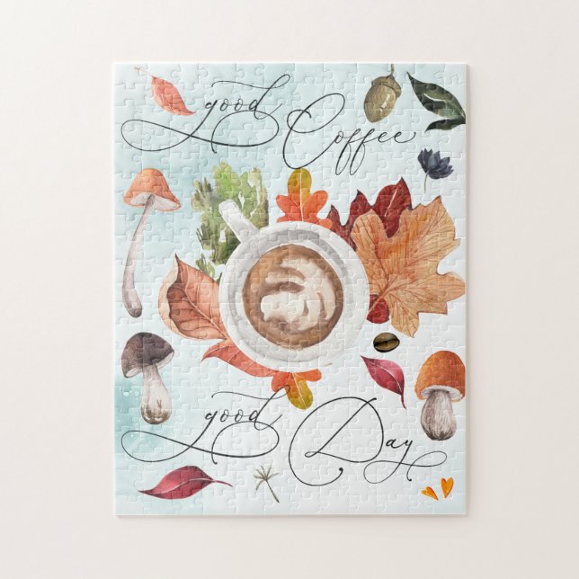 Good Coffee Good Day Autumn Jigsaw Puzzle (Vertical)