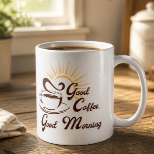 Good Coffee Good Morning Coffee Mug