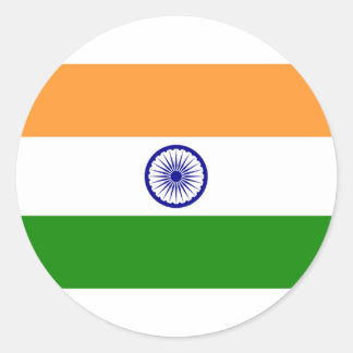 Good colour Indian flag "Tiranga" Classic Round Sticker