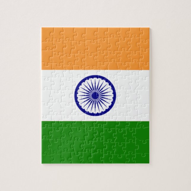 Good colour Indian flag "Tiranga" Jigsaw Puzzle (Vertical)