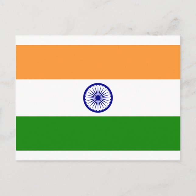 Good colour Indian flag "Tiranga" Postcard (Front)