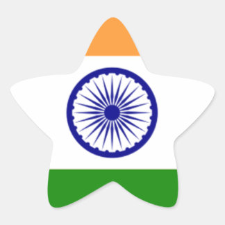 Good colour Indian flag "Tiranga" Star Sticker