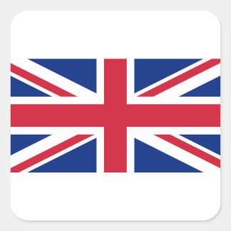Good colour UK United Kingdom flag "Union Jack" Square Sticker
