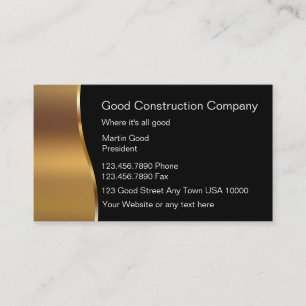 Good Construction Business Cards