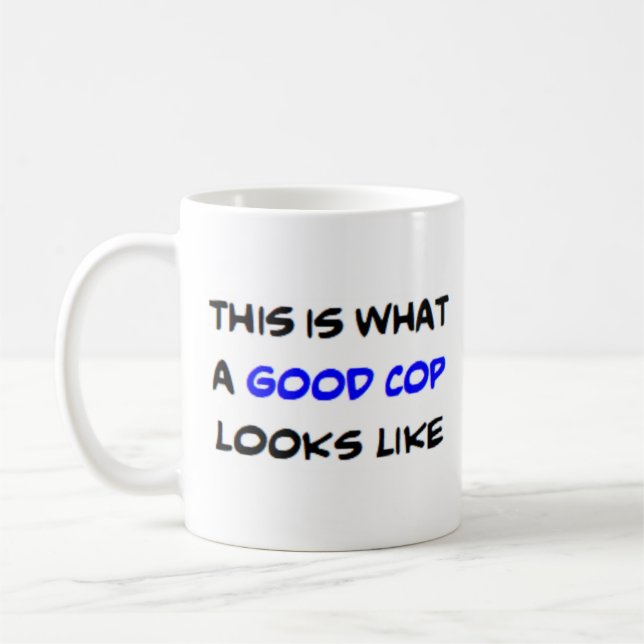 good cop coffee mug (Left)