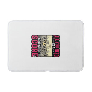 Good Credit Score Vintage Funny Finance Shirt_1 Bath Mat