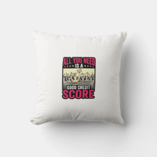Good Credit Score Vintage Funny Finance Shirt_1 Cushion