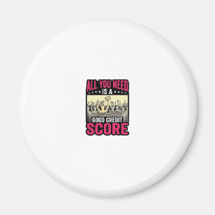 Good Credit Score Vintage Funny Finance Shirt_1 Magnet