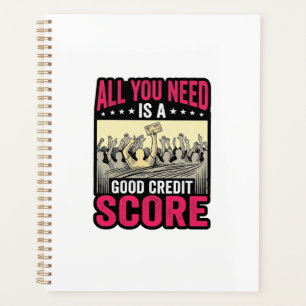 Good Credit Score Vintage Funny Finance Shirt_1 Planner