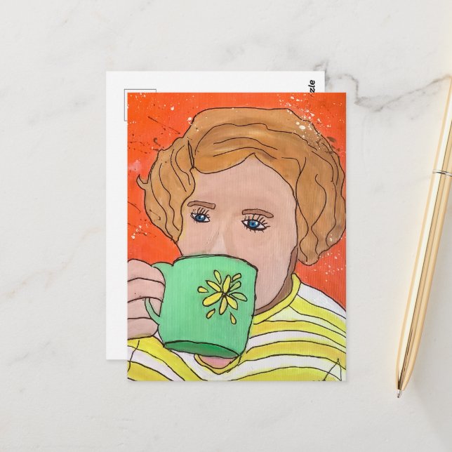 Good Cup of Coffee Postcard (Front/Back In Situ)