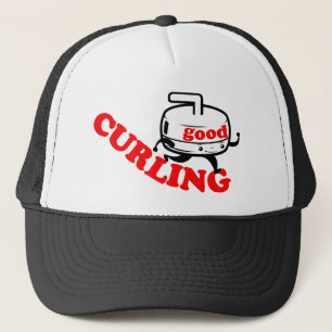 [ GOOD CURLING ] Retro "Stone Guy" Gifts by SKO Trucker Hat