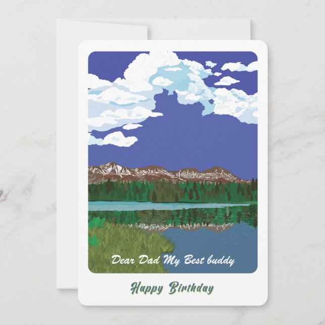 Good day at the Mountain / Personalised Birthday  Holiday Card (Front)