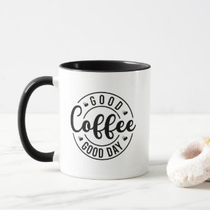 Good day coffee word art mug