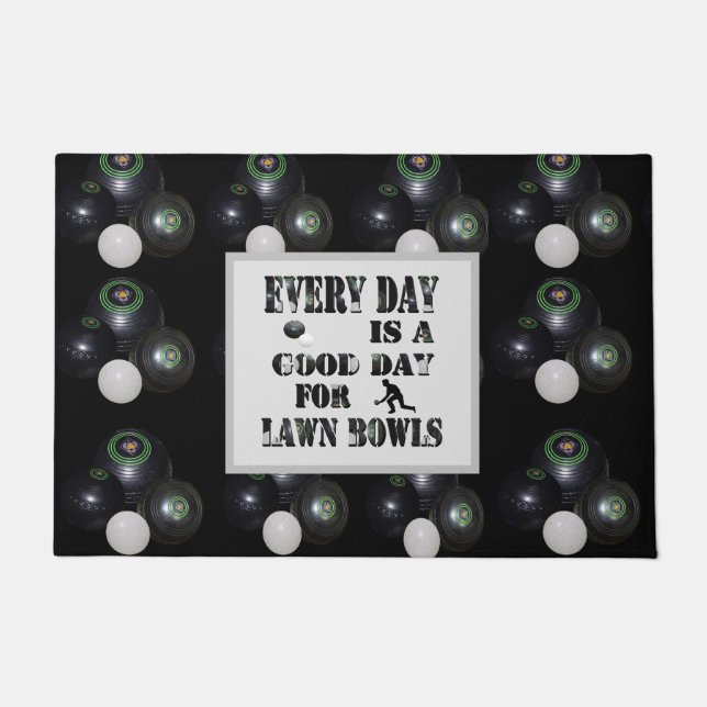 Good Day For Lawn Bowls, Doormat (Front)