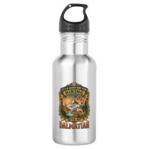 Good Day Hiking Dalmatian Dog Mountains River 532 Ml Water Bottle