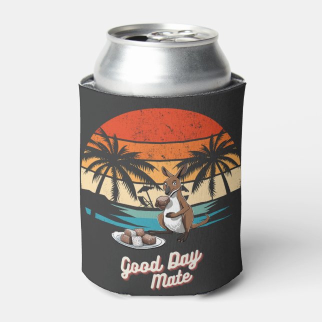 Good Day Mate kangaroo souvenir Australia  Can Cooler (Can Front)