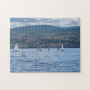 Good Day Sailing Sailboat Lake Water Scenery Jigsa Jigsaw Puzzle