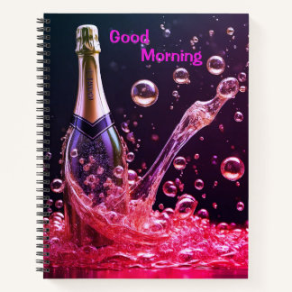 Good Day Sparkling Champagne Spiral Notebook