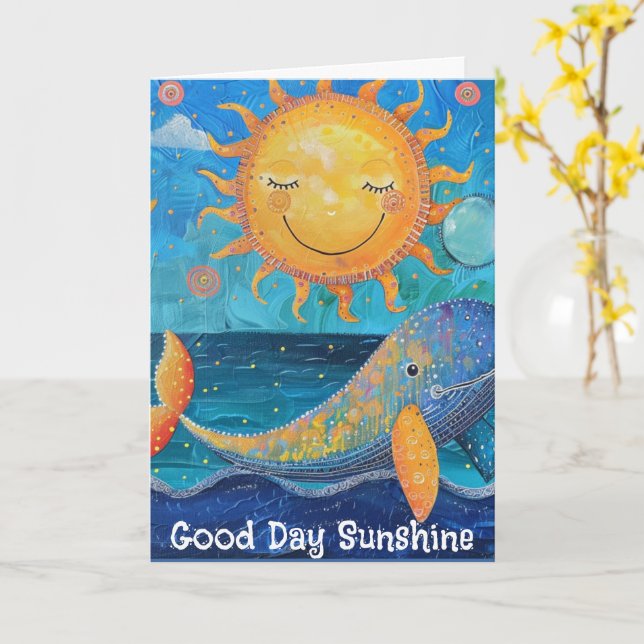 Good Day Sunshine Greeting Card (Yellow Flower)