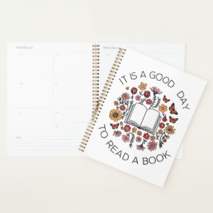 Good Day to Read a Book Floral Tote Bag Planner
