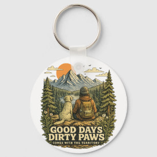 Good Days Dirty Paws Dog Lover Key Ring