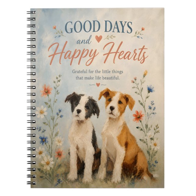 Good Days Happy Hearts Notebook (Front)