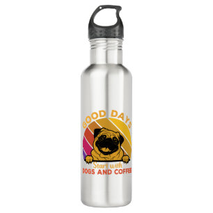 good days start with doge and coffee 710 ml water bottle