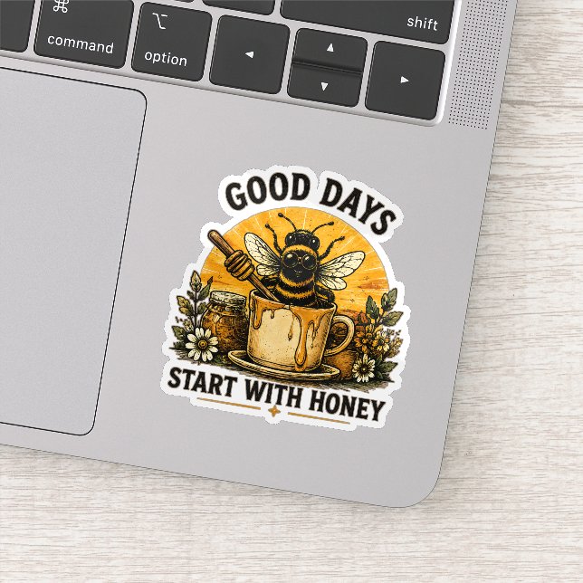 Good Days Start With Honey | Cute Bee Coffee (Detail)
