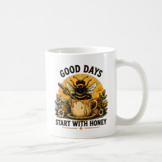 Good Days Start With Honey | Cute Bee Coffee Mug