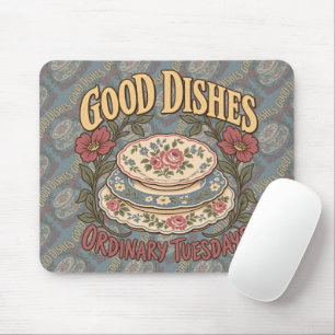 Good Dishes Ordinary Tuesdays Floral China Mouse Mat