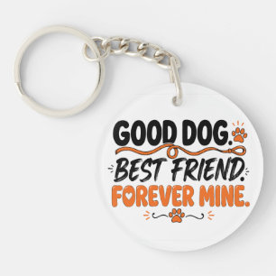 Good Dog Best Friend Forever Mine Cute Dog Lover Key Ring