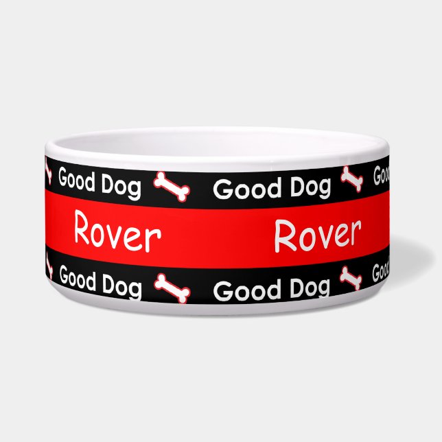 Good Dog Doggie Bones Colourful Red and Black (Front)