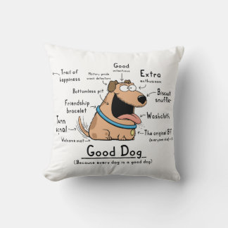 Good Dog Wordy Art Pillow