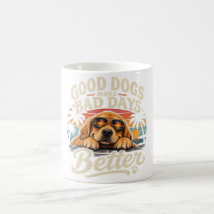 Good Dogs Make Bad Days Better Retro Mug