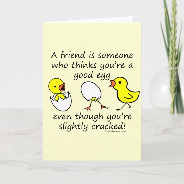 Good Egg Funny Best Friend Saying Card (Front)