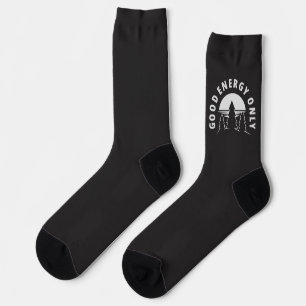 Good Energy Only – Minimalist Nature Art Socks